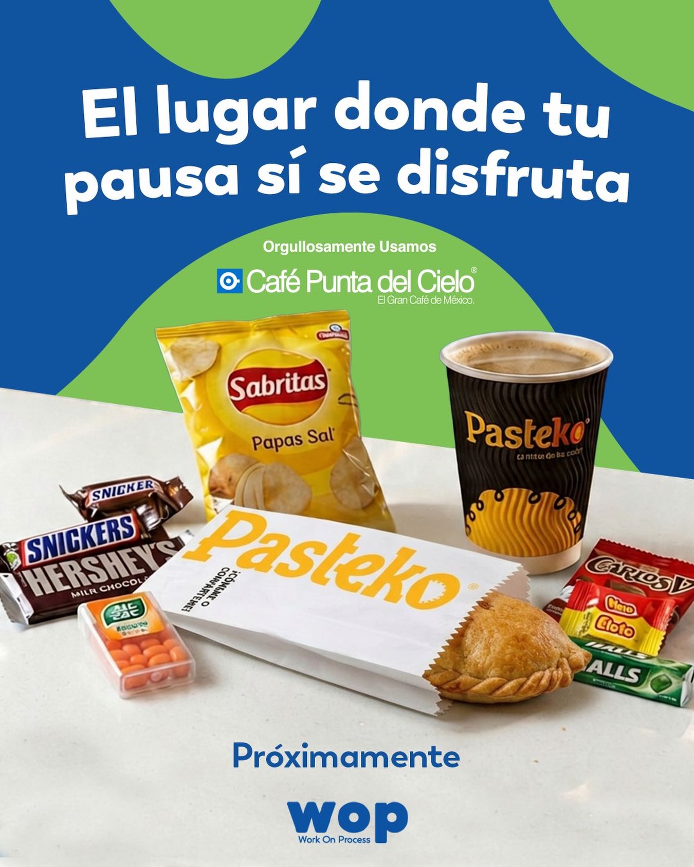 Diseñamos el lugar donde todo sucede ¡sin detenerte! 😉
Café, súper y tu auto c